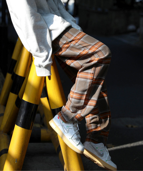 パンツ 【neos -addictive design-】ルーズシルエット 先染め デリバリー チェックパンツ|ZOZOTOWN |15