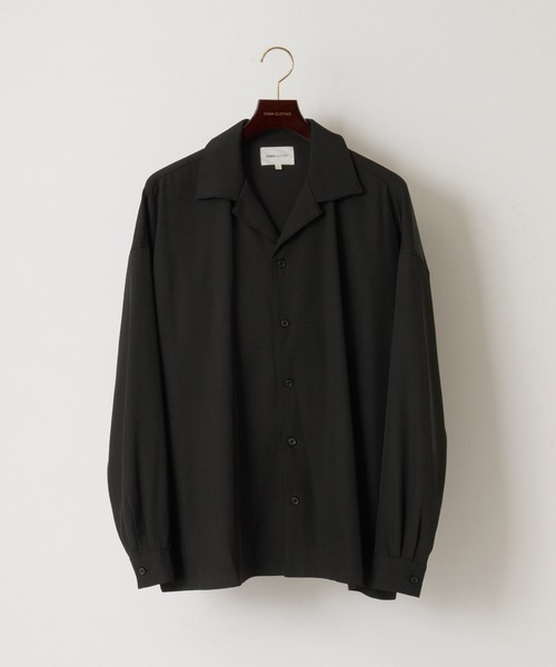 EMMA CLOTHES シャツ ルーズオーバーオープンカラーマルチ