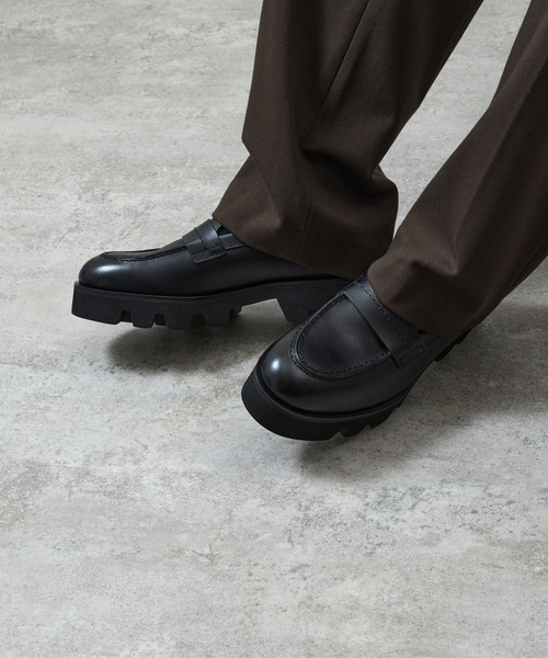パドローネ PADRONEローファー サイズ40 PADRONE ローファー パドローネ / BL LOAFERS ヒールレザー