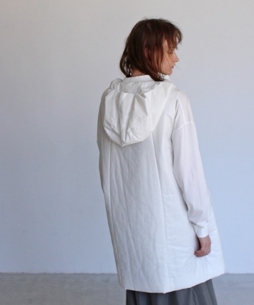 DRESSLAVE ベスト ジレ padding hoodie vest(中綿フードベスト