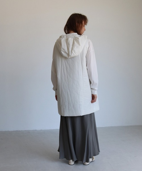 DRESSLAVE ベスト ジレ padding hoodie vest(中綿フードベスト