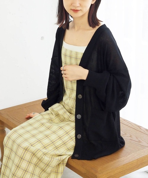 カーディガン Cashmere Collection ビッグカーディガン レディース セール☆2690円→990円 カーディガン レディース ガーター編み