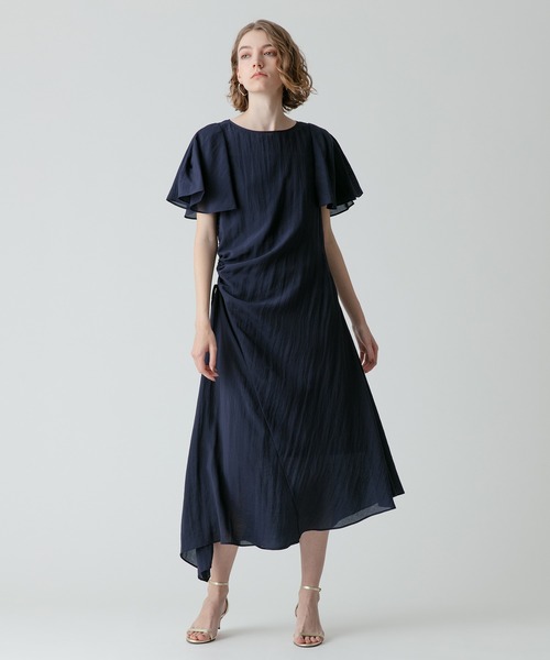 ○【新品未着用品】allureville ギャザーワンピース allureville ワンピース サイドギャザーワンピース : ZOZOTOWN