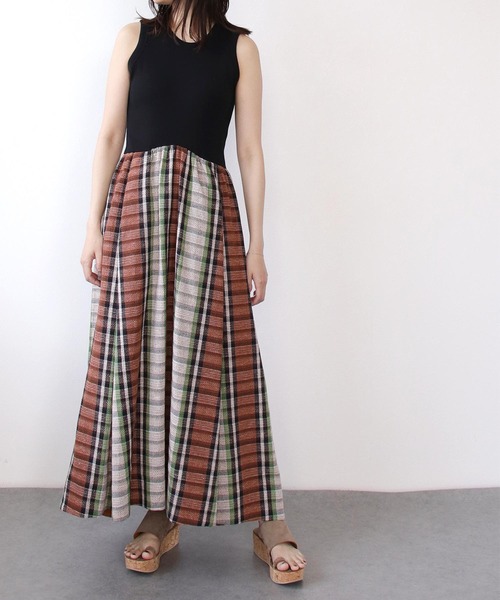 DRESSLAVE（ドレスレイブ） ワンピース slub check switching dress