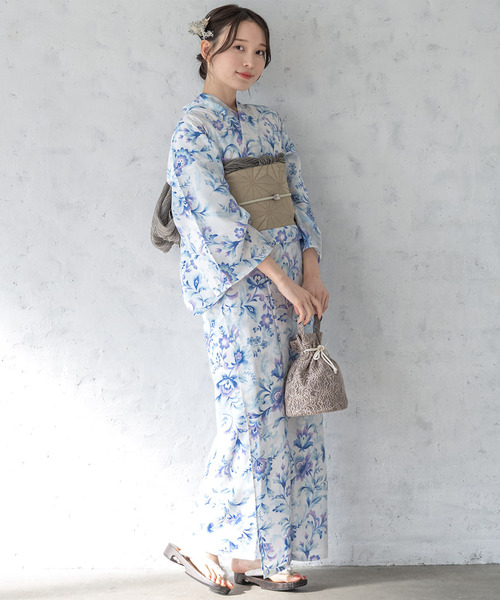 SOUBIEN 夏を彩るレディース浴衣2点セット （浴衣＋帯） SOUBIEN（創美苑） 浴衣 夏を彩るレディース浴衣2点セット （浴衣＋帯
