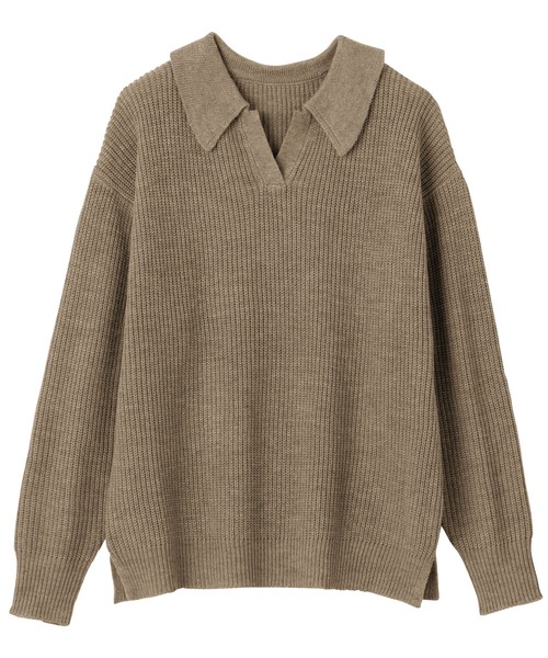 Viola e Viola（ヴィオラ エ ヴィオラ） ニット セーター ポロ衿付き