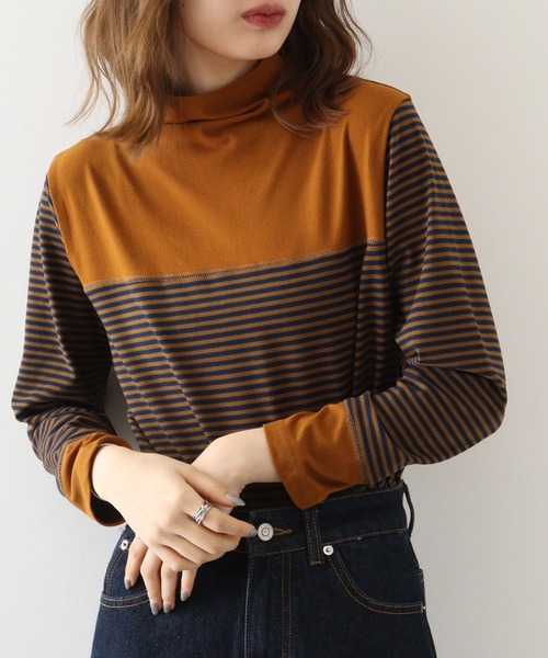 tシャツ BRODIAEA 起毛ボーダープルオーバー レディース