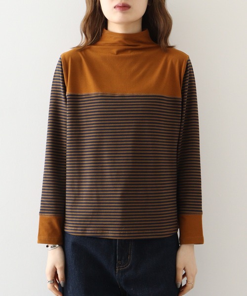 tシャツ BRODIAEA 起毛ボーダープルオーバー レディース tシャツ BRODIAEA 起毛ボーダープルオーバー レディース