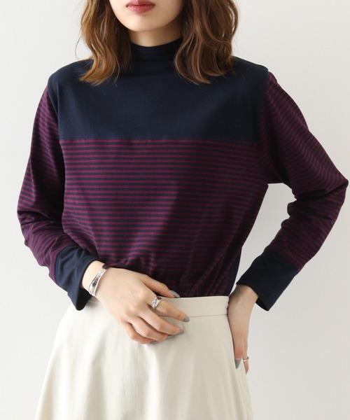 tシャツ BRODIAEA 起毛ボーダープルオーバー レディース tシャツ BRODIAEA 起毛ボーダープルオーバー レディース
