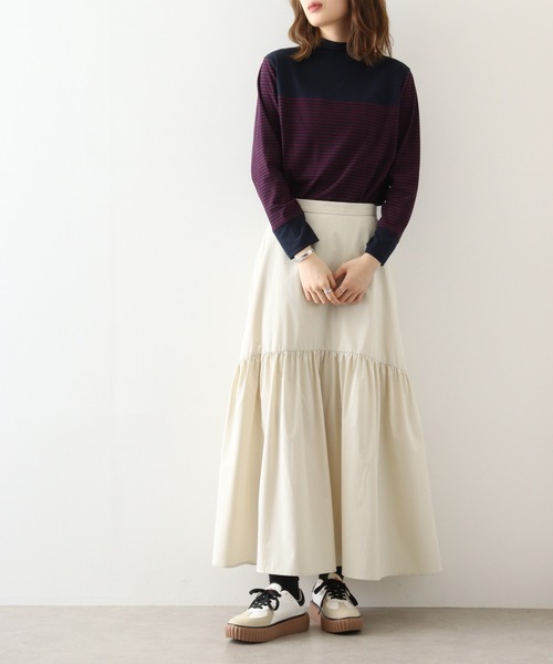tシャツ BRODIAEA 起毛ボーダープルオーバー レディース tシャツ BRODIAEA 起毛ボーダープルオーバー レディース