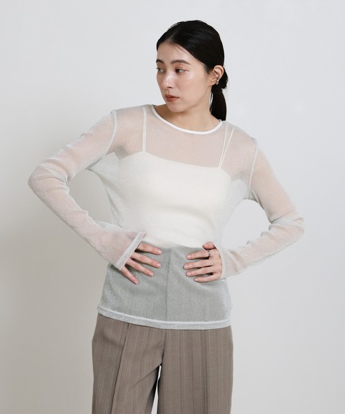 select MOCA（セレクトモカ） tシャツ ラメシアートップス レディース