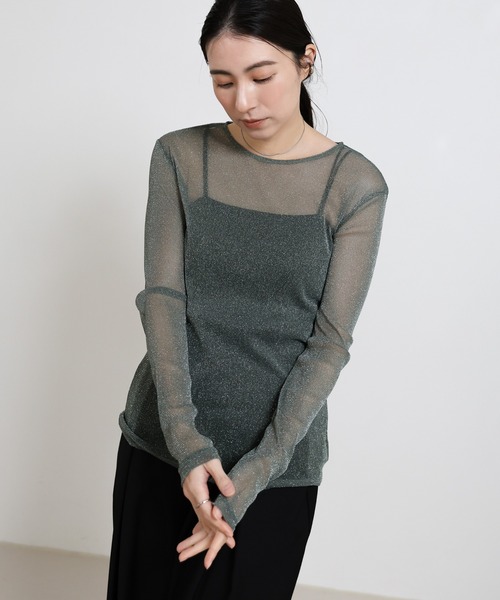 select MOCA（セレクトモカ） tシャツ ラメシアートップス レディース