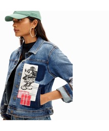 Desigual デニムジャケット gジャン ミッキーマウス パッチ