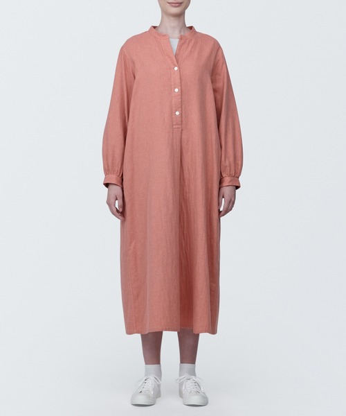 無印良品（MUJI） ワンピース 婦人 カポック混二重ガーゼ 長袖