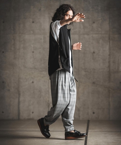 エミレ　ベスト GLIMCLAP ベスト ジレ mcg3394- Zipper design sweatshirt vest