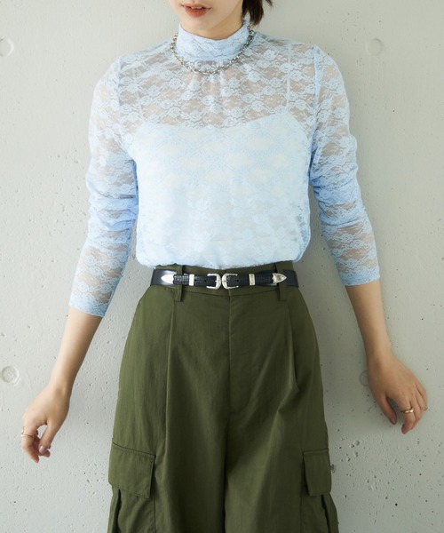 MAISON BREEZE reveur tシャツ 「MAISON reveur」high neck flower