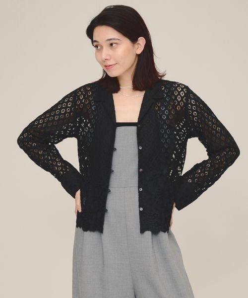 ブラウス シャツ 「eL」Made in India Panel Lace Shirt/111339 レディース