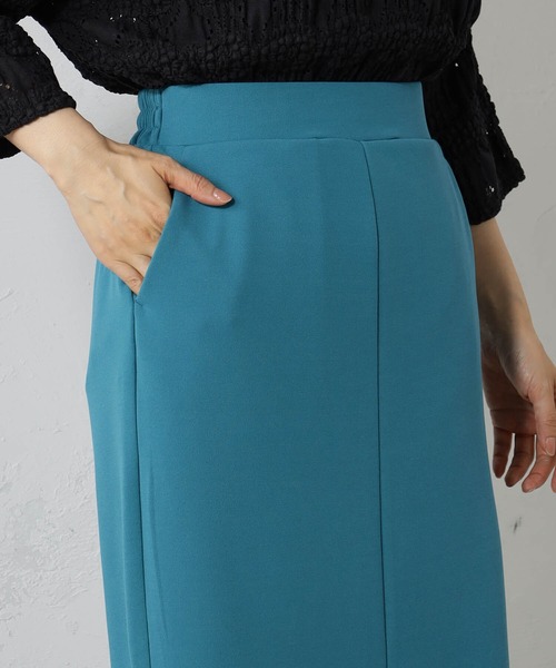 美品　タダシショージ　タイトスカート ホワイトピンク Vネックタイトミディアムドレス｜TADASHI SHOJI