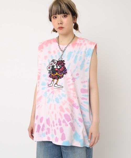 RNA タンクトップ ノースリーブ M2256 モジャモジャタイダイ