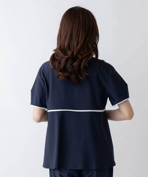 ブラウス シャツ 「SONO/ソーノ」SONO NAVY 防シワダブルクロス リボンスリーブブラウス レディース セール】【SONO/ソーノ】SONO NAVY 防ｼﾜﾀﾞﾌﾞﾙｸﾛｽ ﾘﾎﾞﾝｽﾘｰﾌﾞﾌﾞﾗｳｽ
