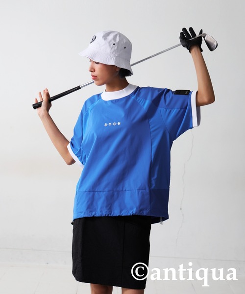 antiqua（アンティカ） antiqua tシャツ 半袖 「STCH」リブ配色