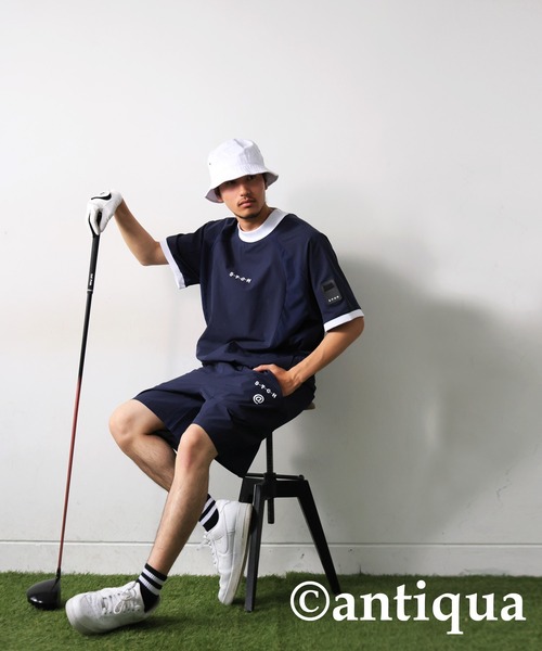 antiqua（アンティカ） antiqua tシャツ 半袖 「STCH」リブ配色