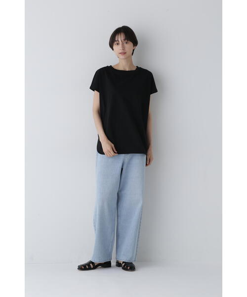 human woman / ヒューマンウーマン ◆フレンチスリーブ天竺Ｔシャツ human woman tシャツ フレンチスリーブ天竺Tシャツ レディース