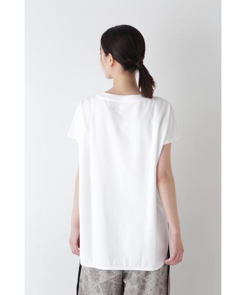 human woman / ヒューマンウーマン ◆フレンチスリーブ天竺Ｔシャツ human woman tシャツ フレンチスリーブ天竺Tシャツ レディース