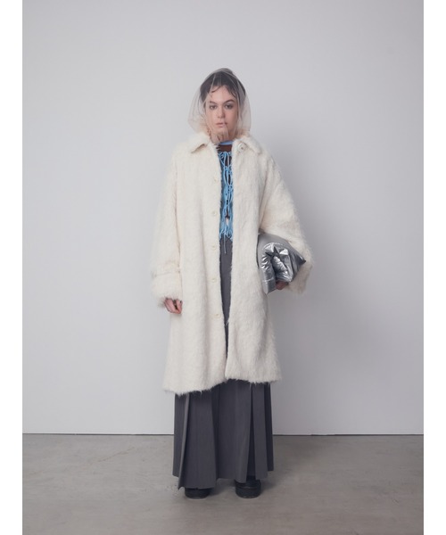 Serene shaggy Coat – YILON アウター Shaggy With Ribbon Coat レディース