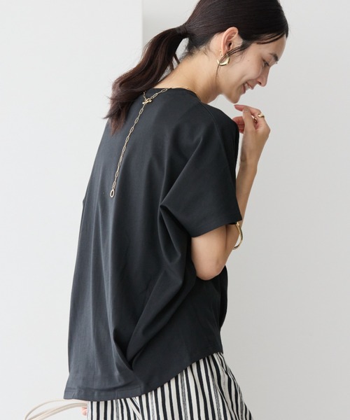 AMERICAN HOLIC tシャツ 接触冷感裾タックカットプルオーバー