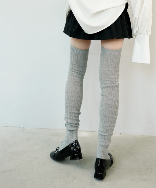 c.u.l 靴下 リブニーハイソックス cula925 レディース : ZOZOTOWN