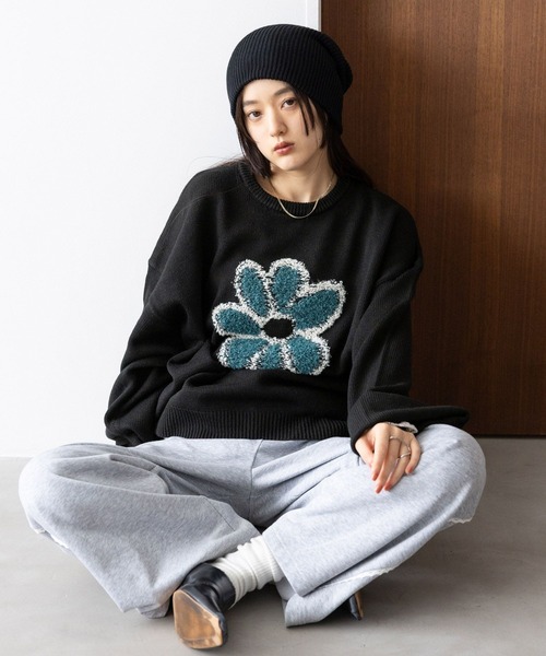 【完売品】ヴァルーズブークレーニット 再入荷】ルーズニットVネックトップス 0840 – gypsophila