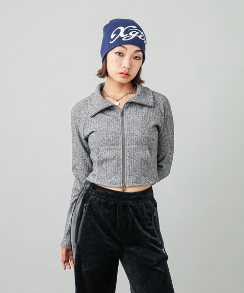 X-girl（エックスガール） tシャツ DOUBLE ZIP UP COMPACT CARDIGAN