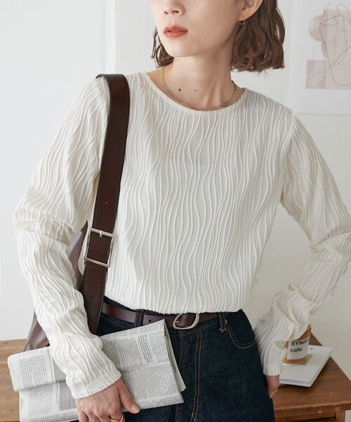 Discovery LADY'S_メインクルークロップウォーター長袖T_3色 ROXY 2024春夏 ロキシー レディース サーフ 長袖Tシャツ HUNTER