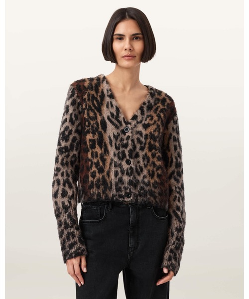 ALLSAINTS（オールセインツ） カーディガン WICK LEOPARD JACQUARD