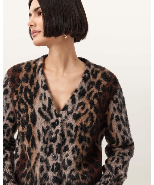 ALLSAINTS（オールセインツ） カーディガン WICK LEOPARD JACQUARD