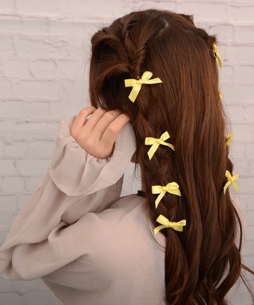 Mayree ヘアクリップ 「float」ミニリボン ミニヘアクリップ「8