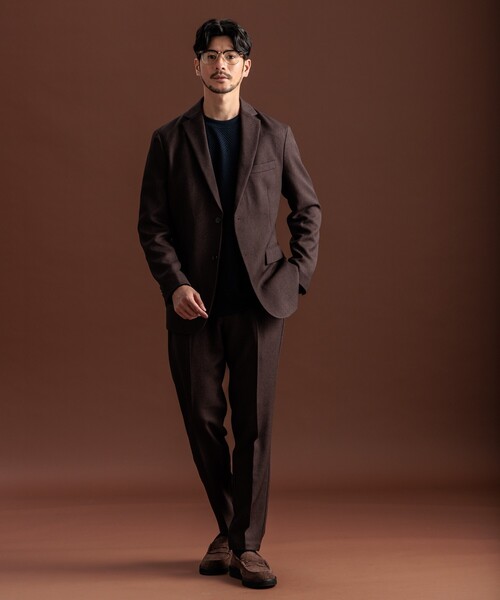 ブラウン テーラードジャケット セットアップ Loungewear tokyo（ラウンジウェアトウキョウ）の