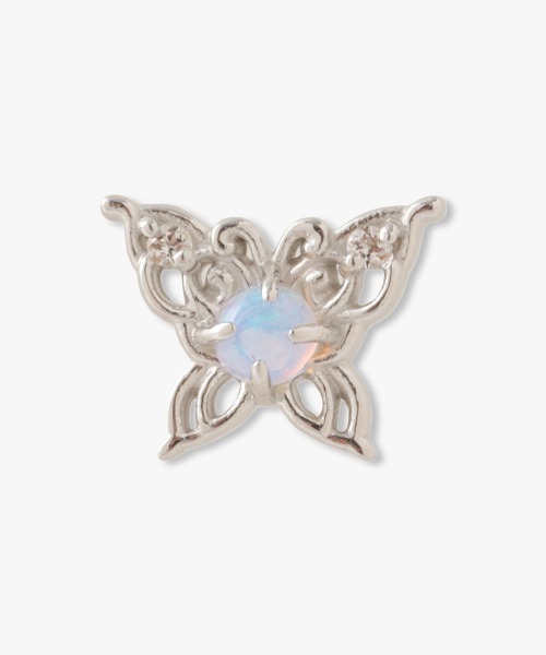 ピアス オパール 蝶モチーフ ピアス レディースの画像