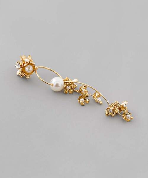 ANEMONE（アネモネ） パール ピアス パール×メタルフラワーピアス