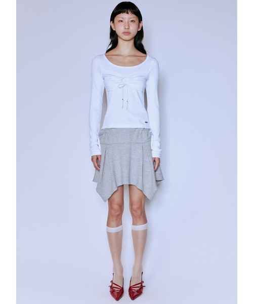 tシャツ A'GEM/9 × .kom 「NIIER NOR/ニア ノア」 TOP LAYERED L/S TEE/トップレイヤード長袖カットソー レ NIIER NOR tシャツ A'GEM/9 × .kom 「NIIER NOR/ニア ノア」 TOP