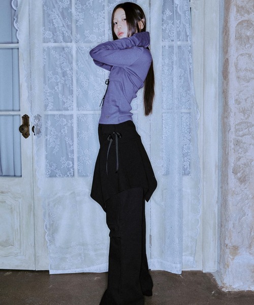 tシャツ A'GEM/9 × .kom 「NIIER NOR/ニア ノア」 TOP LAYERED L/S TEE/トップレイヤード長袖カットソー レ NIIER NOR tシャツ A'GEM/9 × .kom 「NIIER NOR/ニア ノア」 TOP