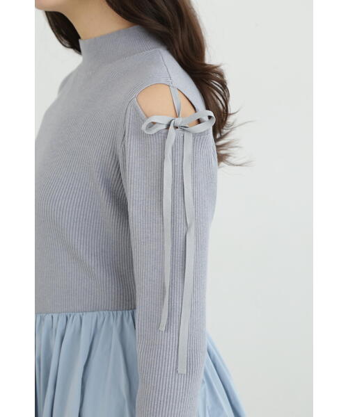 JILLSTUART スヌード付きドッキングワンピース ジルバイジルスチュアート JILL by JILLSTUART ハーフジップ