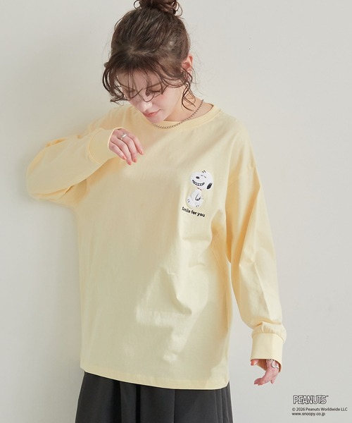 PEANUTS tシャツ 「PEANUTS/ピーナッツ」スヌーピー/SNOOPY サガラ刺繍