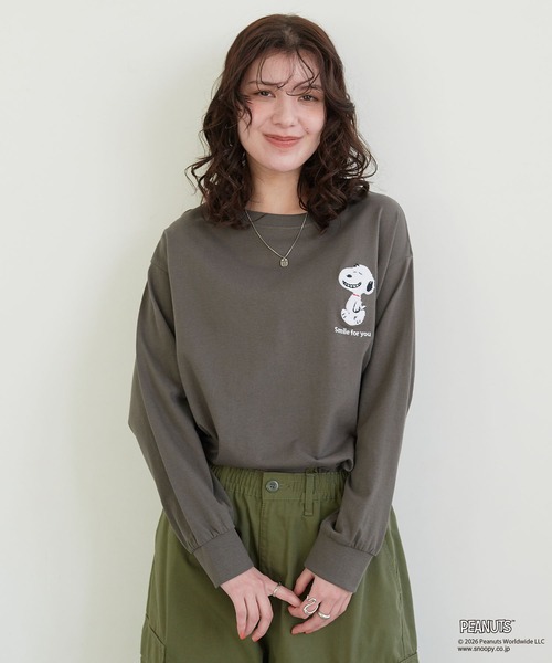 PEANUTS tシャツ 「PEANUTS/ピーナッツ」スヌーピー/SNOOPY サガラ刺繍