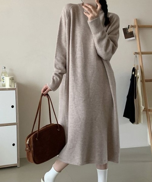 deux amour ワンピース クルーネックニットワンピース : ZOZOTOWN