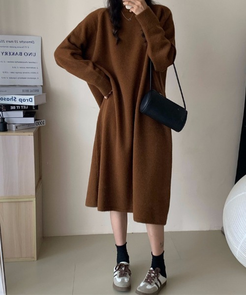 deux amour ワンピース クルーネックニットワンピース : ZOZOTOWN