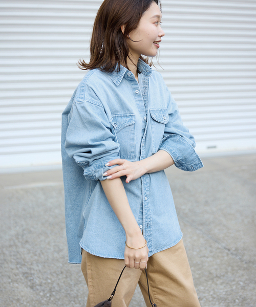 ブラウス シャツ LE DENIM ウエスタンシャツ レディース SLOBE IENA ブラウス シャツ LE DENIM ウエスタンシャツ