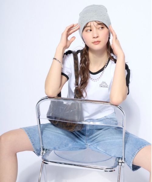 Kappa（カッパ） tシャツ 半袖 ワンポイント 半袖リンガーTシャツ
