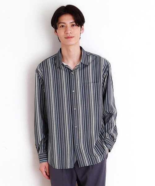 ○★新品未使用　FUC（ファック アップクローズ）ストライプ　長袖シャツ　M THE SHOP TK シャツ マルチストライプ長袖シャツ メンズ
